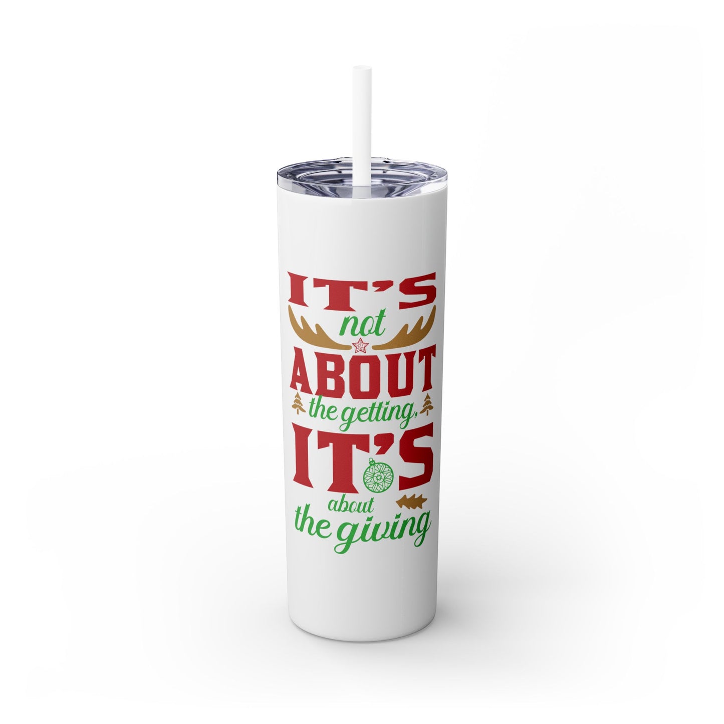 Skinny Tumbler with Straw, 20oz