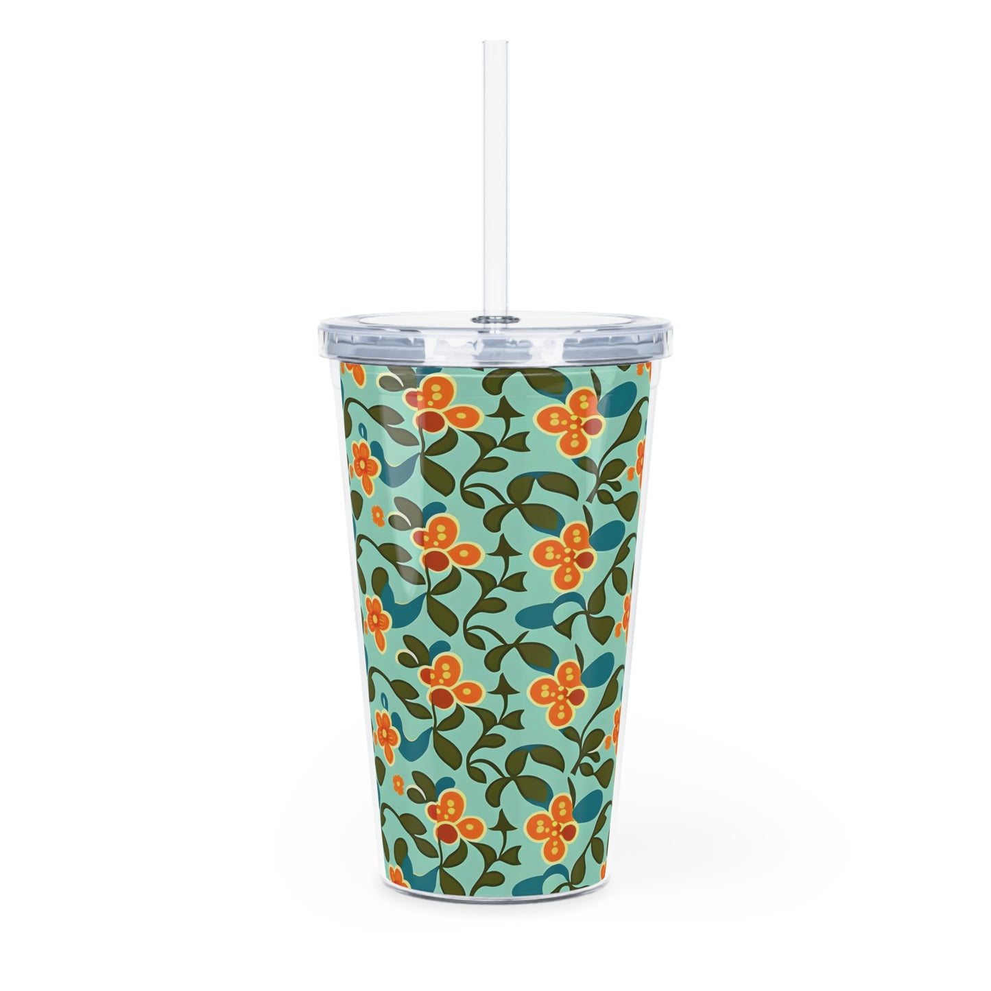 Plastic Tumbler with Straw