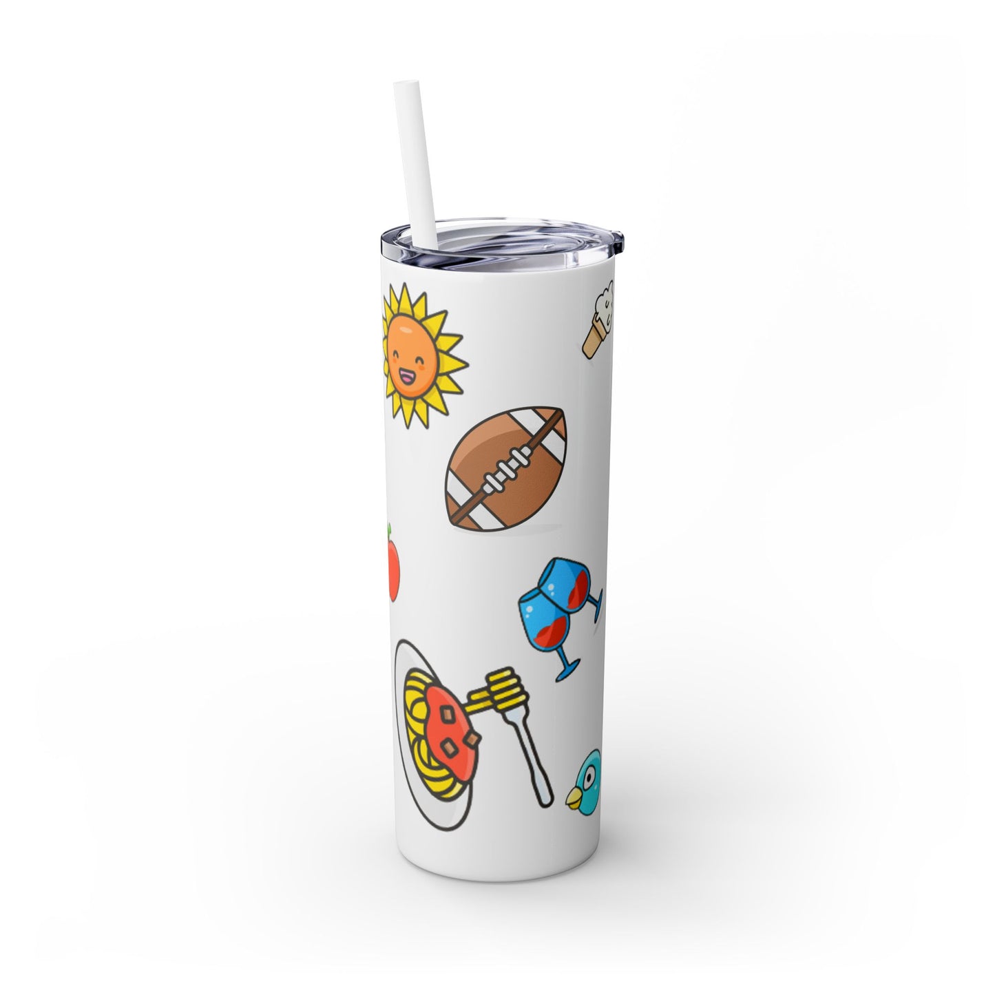 Skinny Tumbler with Straw, 20oz