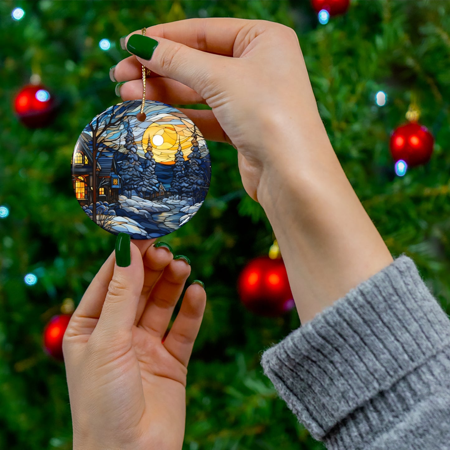 Ceramic Ornament, 4 Shapes