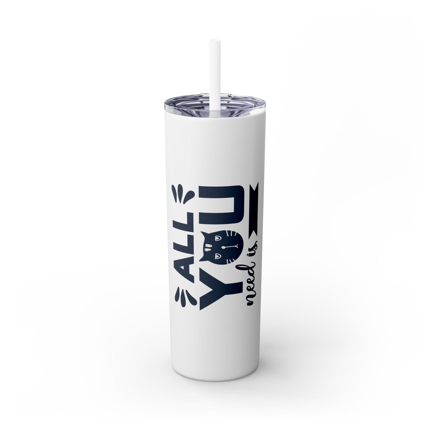 Skinny Tumbler with Straw, 20oz