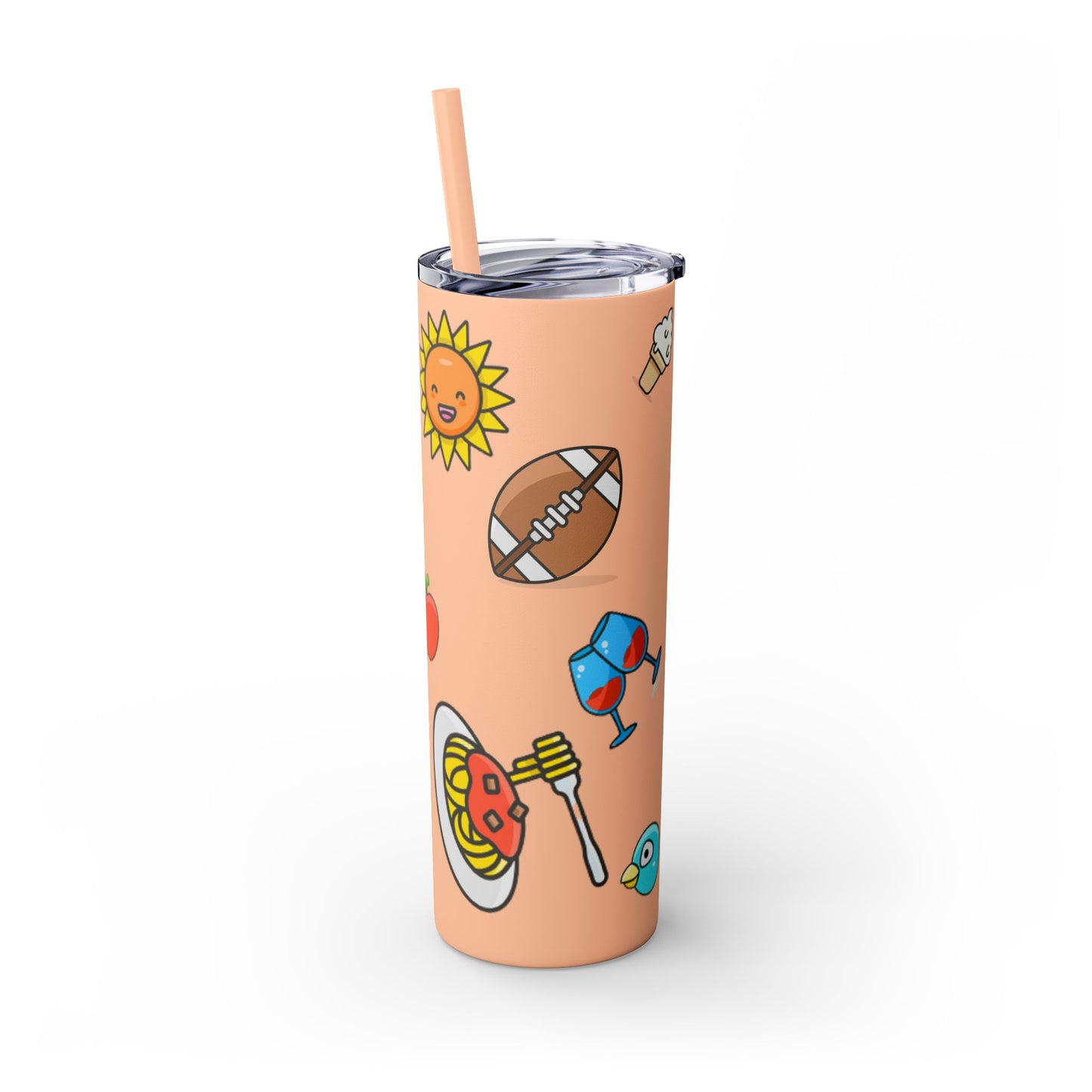 Skinny Tumbler with Straw, 20oz