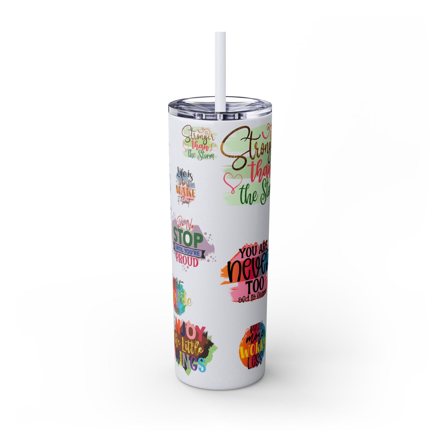 Skinny Tumbler with Straw, 20oz