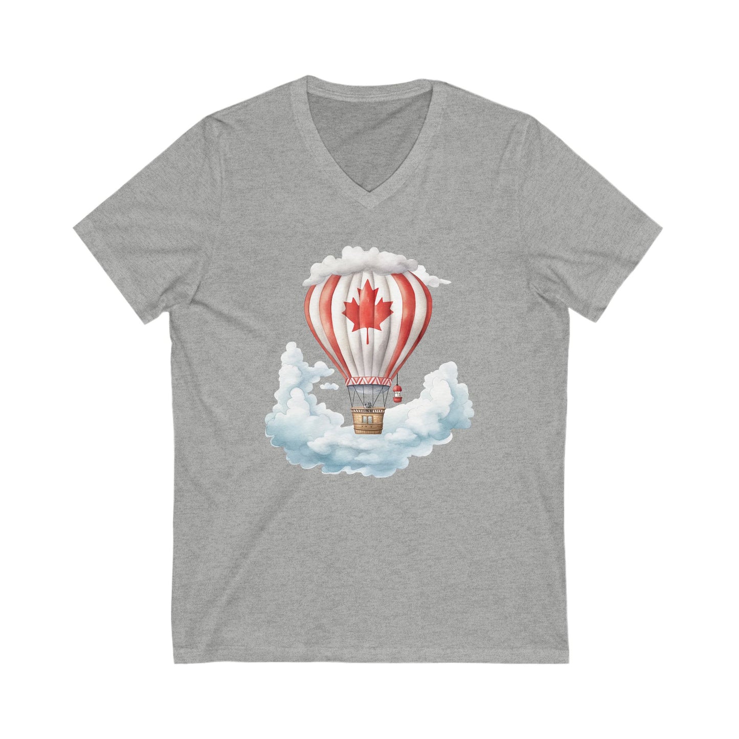 Unisex Jersey Short Sleeve V-Neck Tee