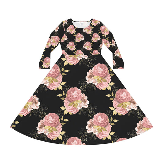 Women's Long Sleeve Dance Dress (AOP)