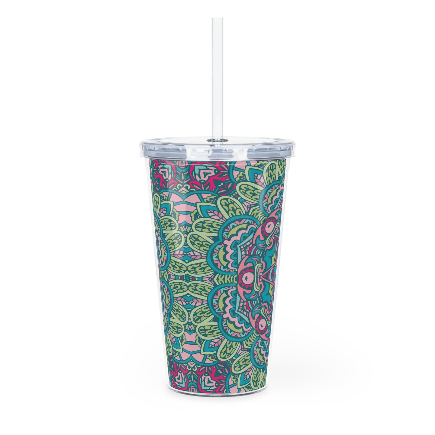 Plastic Tumbler with Straw