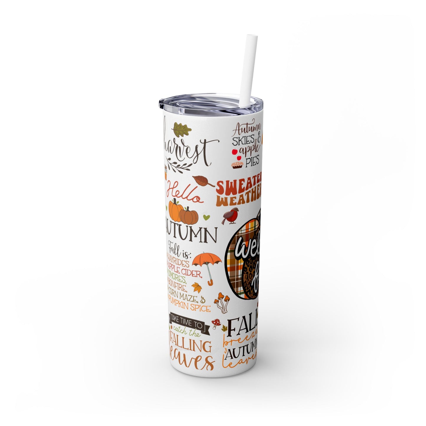 Skinny Tumbler with Straw, 20oz