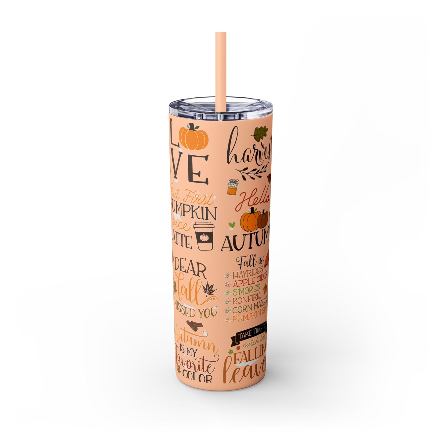 Skinny Tumbler with Straw, 20oz
