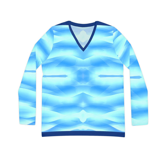 Women's Long Sleeve V-neck Shirt (AOP)