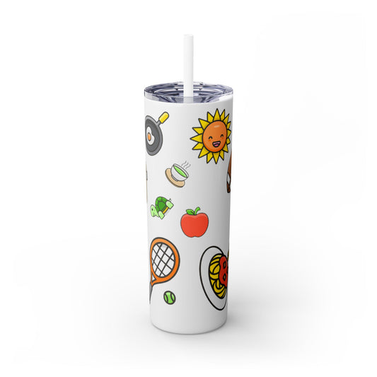 Skinny Tumbler with Straw, 20oz