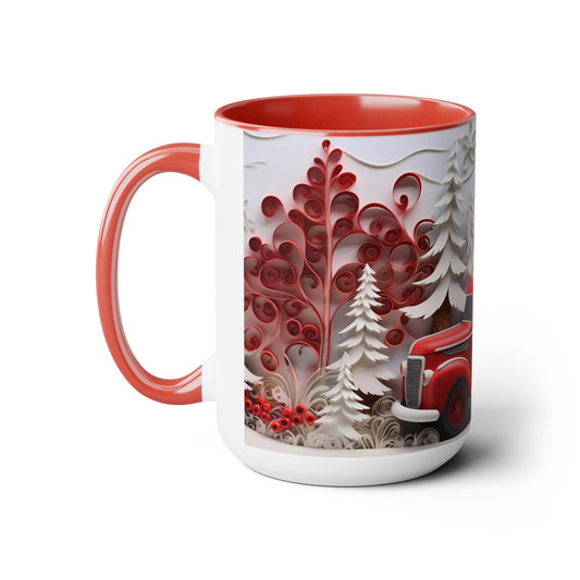 Two-Tone Coffee Mugs, 15oz