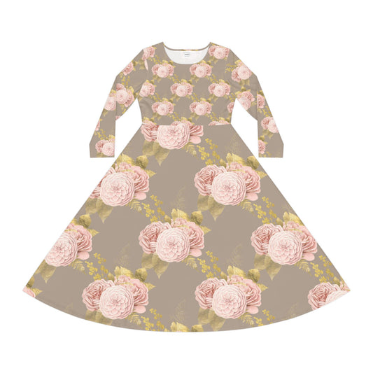 Women's Long Sleeve Dance Dress (AOP)