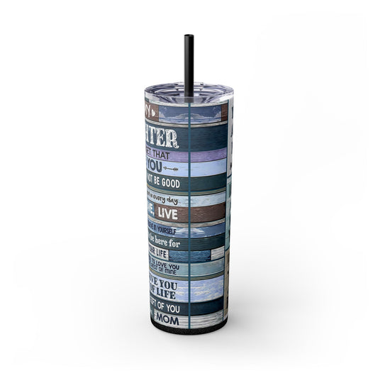Skinny Tumbler with Straw, 20oz