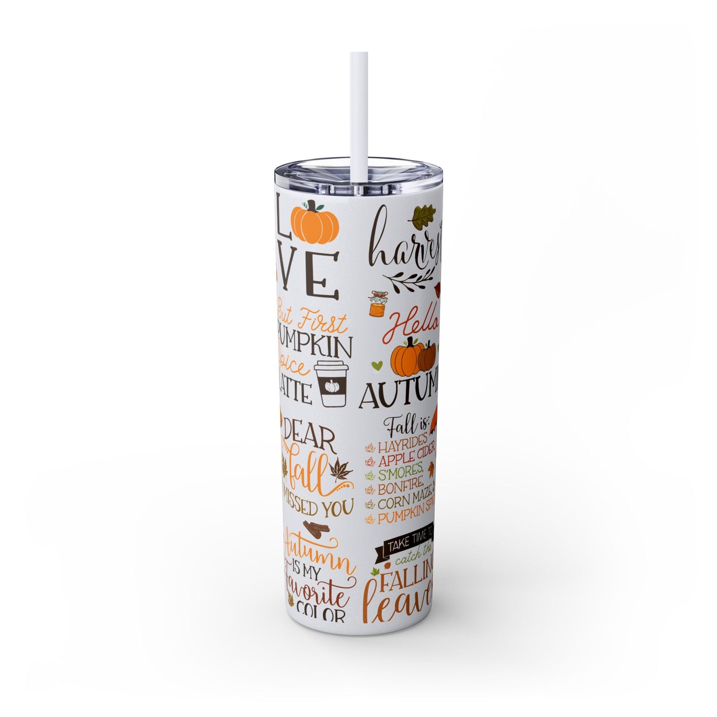 Skinny Tumbler with Straw, 20oz