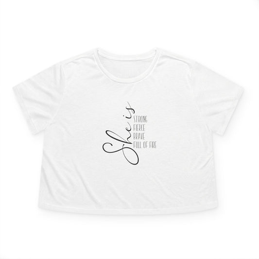 Women's Flowy Cropped Tee
