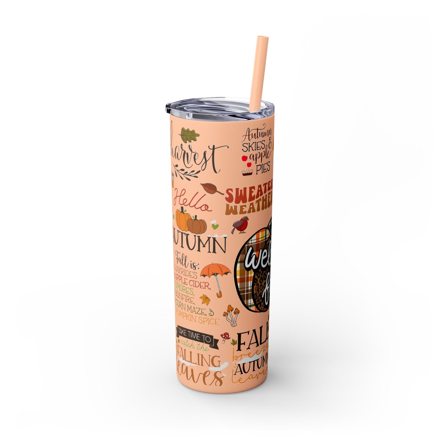 Skinny Tumbler with Straw, 20oz