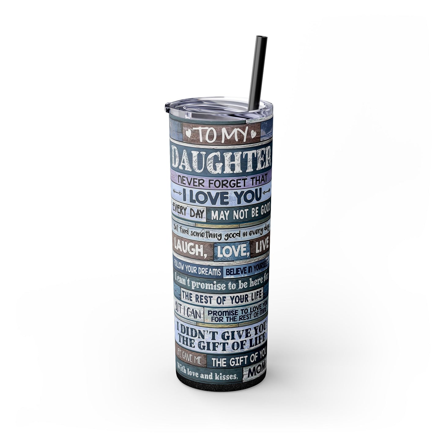 Skinny Tumbler with Straw, 20oz