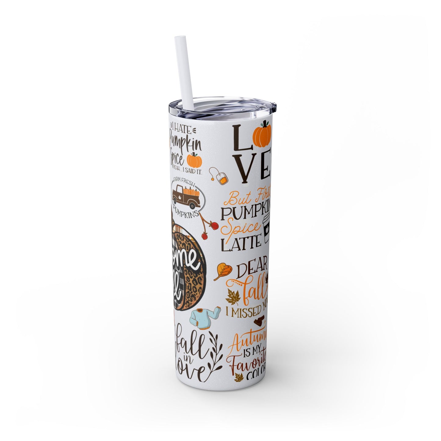 Skinny Tumbler with Straw, 20oz