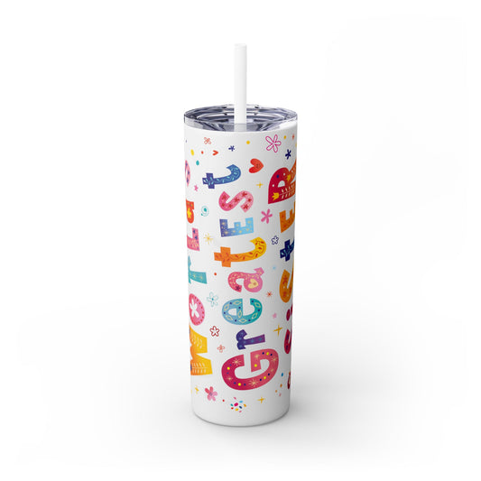 Skinny Tumbler with Straw, 20oz