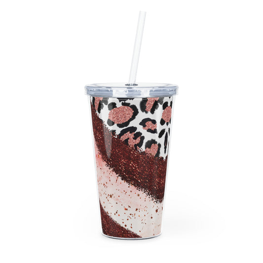 Plastic Tumbler with Straw