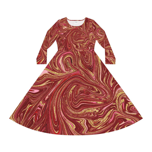 Women's Long Sleeve Dance Dress (AOP)