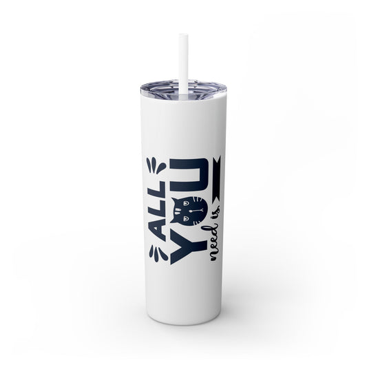 Skinny Tumbler with Straw, 20oz
